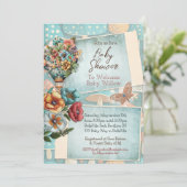 Neutraal Baby shower Uitnodiging (Staand voorkant)