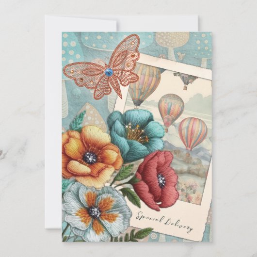 Neutraal Baby shower Uitnodiging (Achterkant)