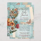 Neutraal Baby shower Uitnodiging (Voorkant / Achterkant)