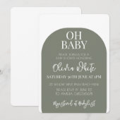 Neutraal Baby shower Uitnodiging (Voorkant / Achterkant)