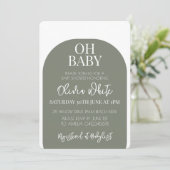 Neutraal Baby shower Uitnodiging (Staand voorkant)