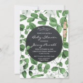 Neutraal baby shower uitnodiging tweeling erwten i (Voorkant)