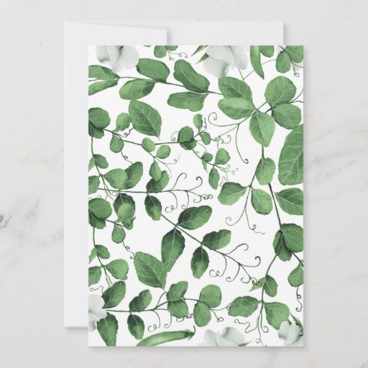 Neutraal baby shower uitnodiging tweeling erwten i (Achterkant)