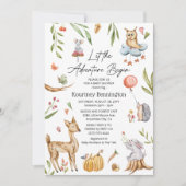 Neutraal Baby shower van chargende bosdieren Kaart (Voorkant)