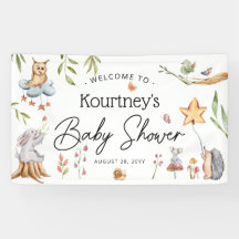 Neutraal Baby shower van chargende bosdieren