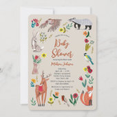 Neutraal Baby shower van Cute Woodland Animals Kaart (Voorkant)