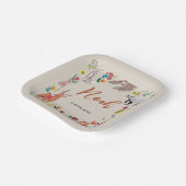 Neutraal Baby shower van Cute Woodland Animals Papieren Bordje (Gebogen)