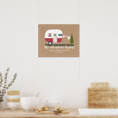 Neutraal Baby shower van de Camper van de Aanwezig Poster (Keuken)