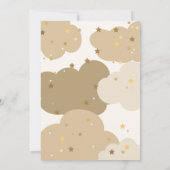 Neutraal Baby shower van de Stork Gold Gender Kaart (Achterkant)