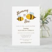 Neutraal Baby shower van mammie naar bijen Kaart (Staand voorkant)