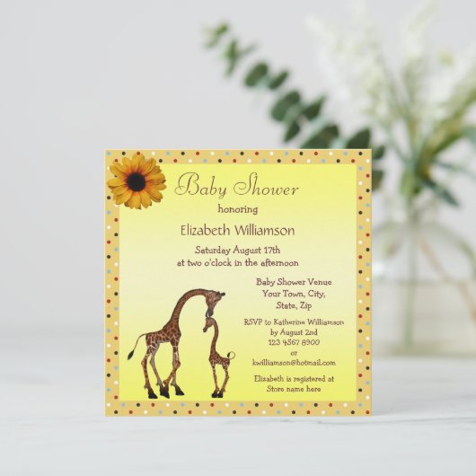 Neutraal Baby shower van moeder en Baby Kaart (Staand voorkant)