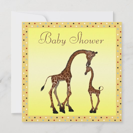 Neutraal Baby shower van moeder en Baby Kaart (Achterkant)