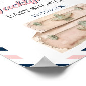 Neutraal Baby shower welkom in het World Travel Ad Poster (Hoek)