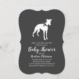 Neutraal Baby shower Whippet Dog Kaart