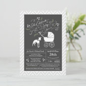 Neutraal Baby shower Whippet Dog Kaart (Staand voorkant)