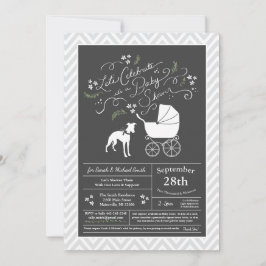 Neutraal Baby shower Whippet Dog Kaart