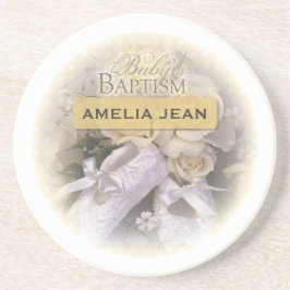 Neutraal babyzakje,  naam, Amelia Zandsteen Onderzetter