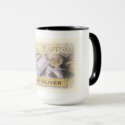 Neutraal babyzakje, naam, liam mok (Voorkant rechts)