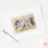 Neutraal babyzakje,  naam, liam rechthoekige sticker (Envelop)