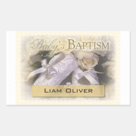 Neutraal babyzakje,  naam, liam rechthoekige sticker