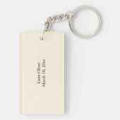 Neutraal babyzakje,  naam, sleutelhanger (achterkant)