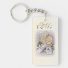 Neutraal babyzakje,  naam, sleutelhanger