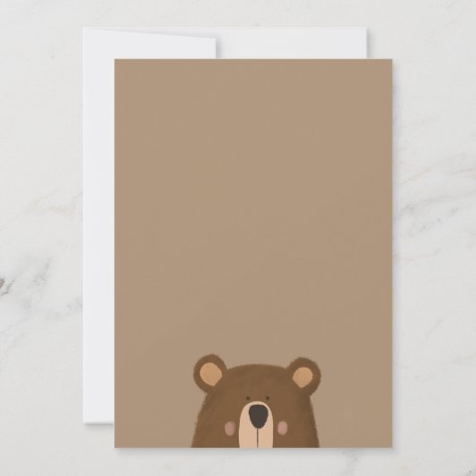 Neutraal Beer Baby shower partij uitnodiging (Achterkant)