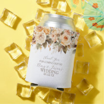 Neutraal Beige Bloemen Botanische Bruiloft Bruin