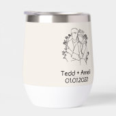 Neutraal beige bloemenpaar (Rechts)