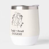 Neutraal beige bloemenpaar (Links)