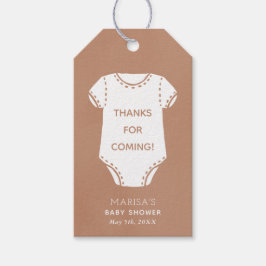 Neutraal Beige Bodysuit Baby shower Favor Gift Lab Cadeaulabel