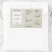 Neutraal Beige Boho Patroon Logo 4OZ Cosmo Fles Rechthoekige Sticker (Tas)