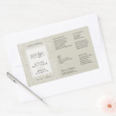 Neutraal Beige Boho Patroon Logo 4OZ Cosmo Fles Rechthoekige Sticker (Envelop)