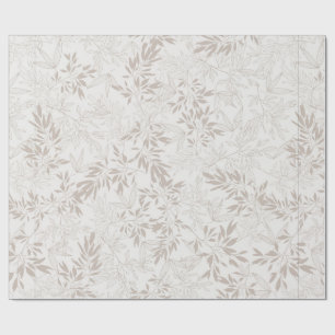 Neutraal beige botanisch minimalistisch blad cadeaupapier