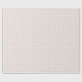 Neutraal Beige Brown Gingham inpakpapier (Vlak)