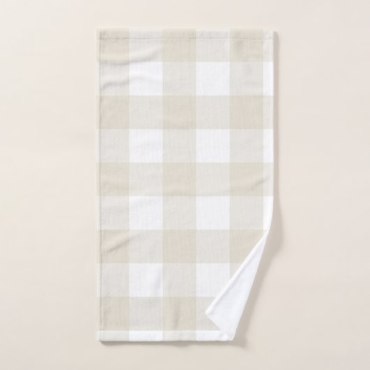 Neutraal Beige Buffalo Controleer Pset Rustige Far Bad Handdoek (Handdoek)