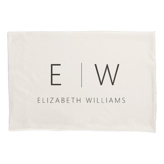 Neutraal Beige Classic Elegant Modern Minimalist Kussensloop (Voorkant)