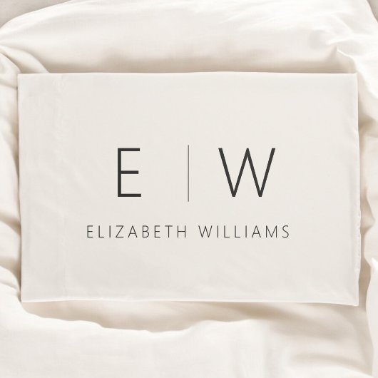 Neutraal Beige Classic Elegant Modern Minimalist Kussensloop