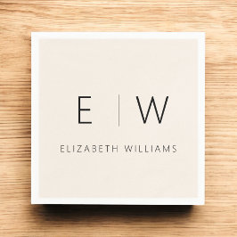 Neutraal Beige Classic Elegant Modern Minimalist Servet