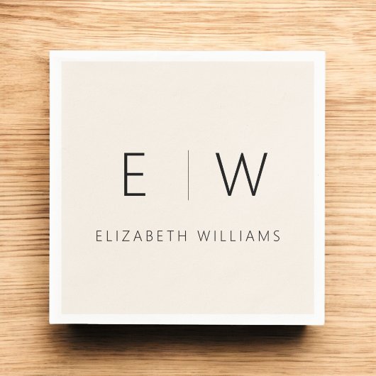 Neutraal Beige Classic Elegant Modern Minimalist Servet