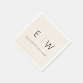 Neutraal Beige Classic Elegant Modern Minimalist Servet (Hoek)