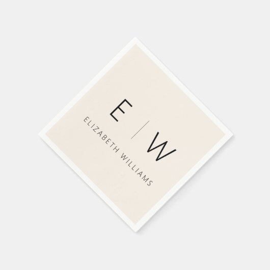 Neutraal Beige Classic Elegant Modern Minimalist Servet (Hoek)