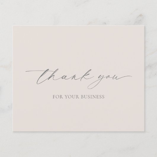 Neutraal beige dan moderne budget business dank u flyer (Voorkant)