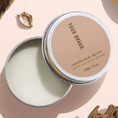 Neutraal Beige Eenvoudige Product Verpakking Potde Ronde Sticker