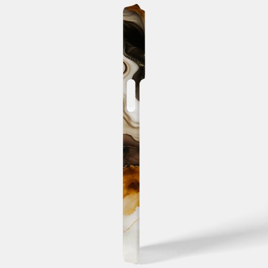 Neutraal Beige en Gold Abstract Inkwash Case-Mate iPhone Case (Achterkant / Rechts)
