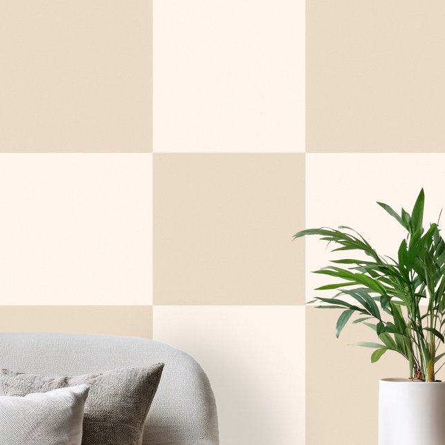 Neutraal beige geruit behang (Creator heeft geüpload)