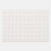 Neutraal beige gingham check simpel schattig inpakpapier vel (Voorkant)