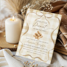 Neutraal Beige Gingham Kleine Pinda Baby Shower