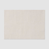 Neutraal Beige Gingham Rustieke Plaid Tissuepapier (Voorkant)