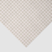 Neutraal Beige Gingham Rustieke Plaid Tissuepapier (Detail)
